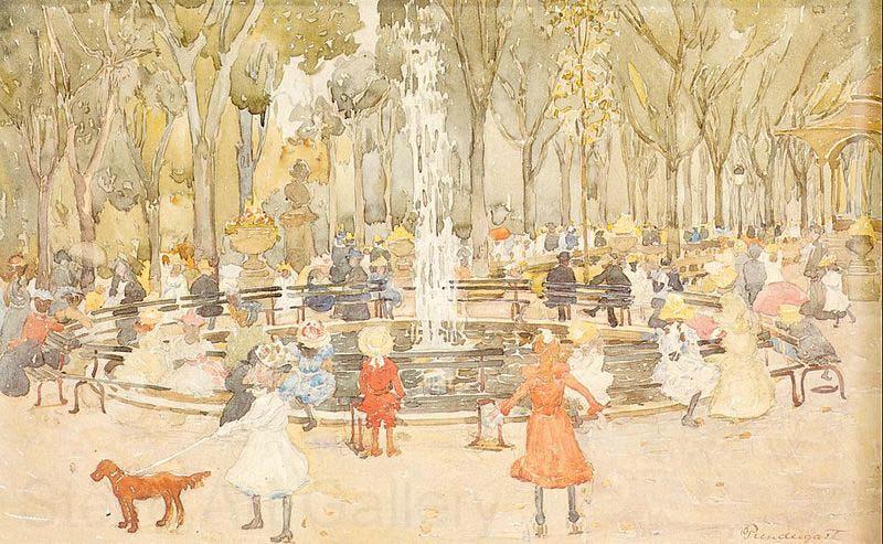Maurice Prendergast In Central Park New York ( Spain oil painting art